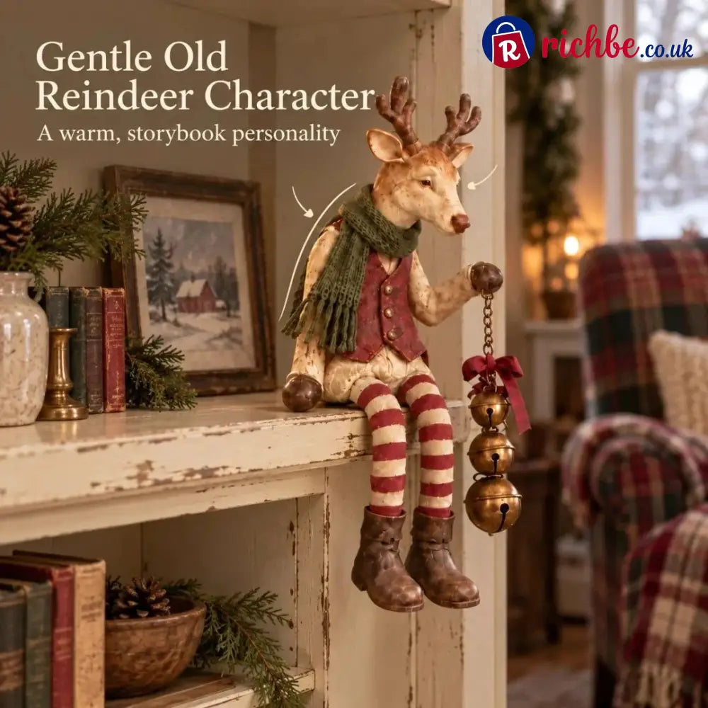 🤎Vintage Old Reindeer Shelf Sitter