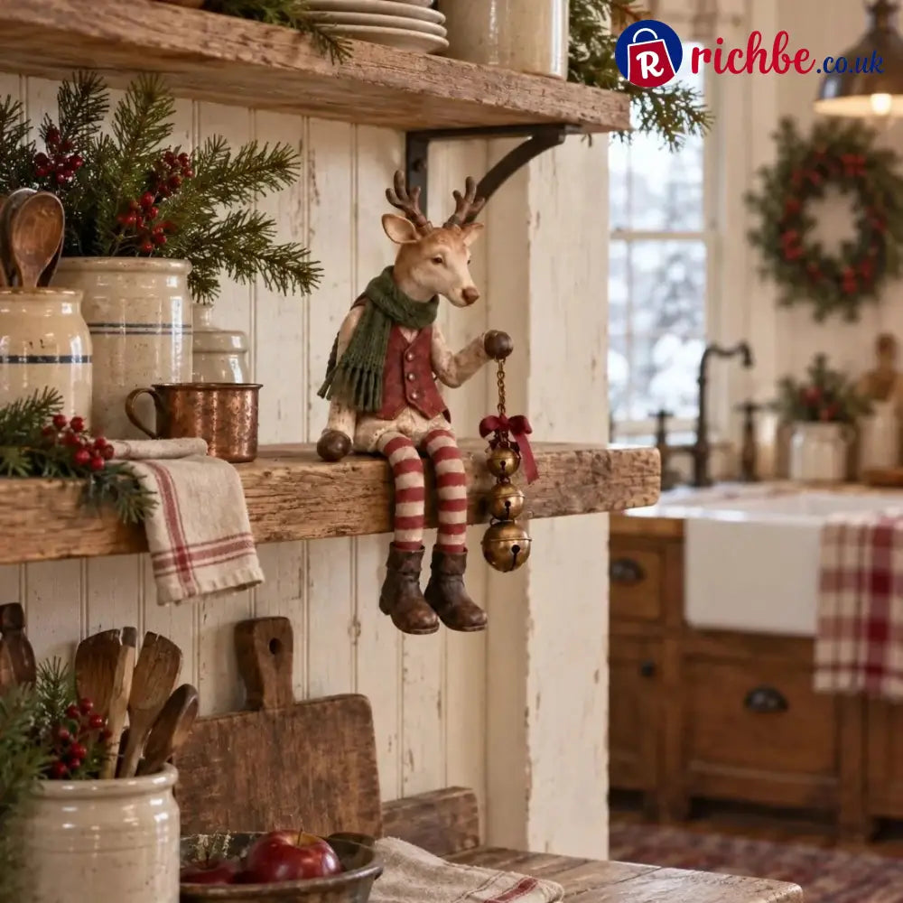 🤎Vintage Old Reindeer Shelf Sitter