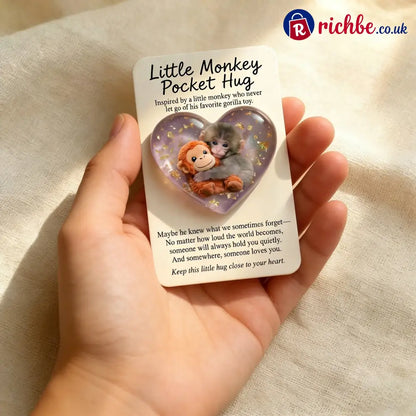 🐵💕Viral Punch Monkey Pocket Hug with Gift Card💌- Emotional Gift for Animal Lovers Family Friends Loved Ones🎁