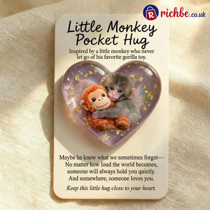 🐵💕Viral Punch Monkey Pocket Hug with Gift Card💌- Emotional Gift for Animal Lovers Family Friends Loved Ones🎁 - 🔥Buy 2