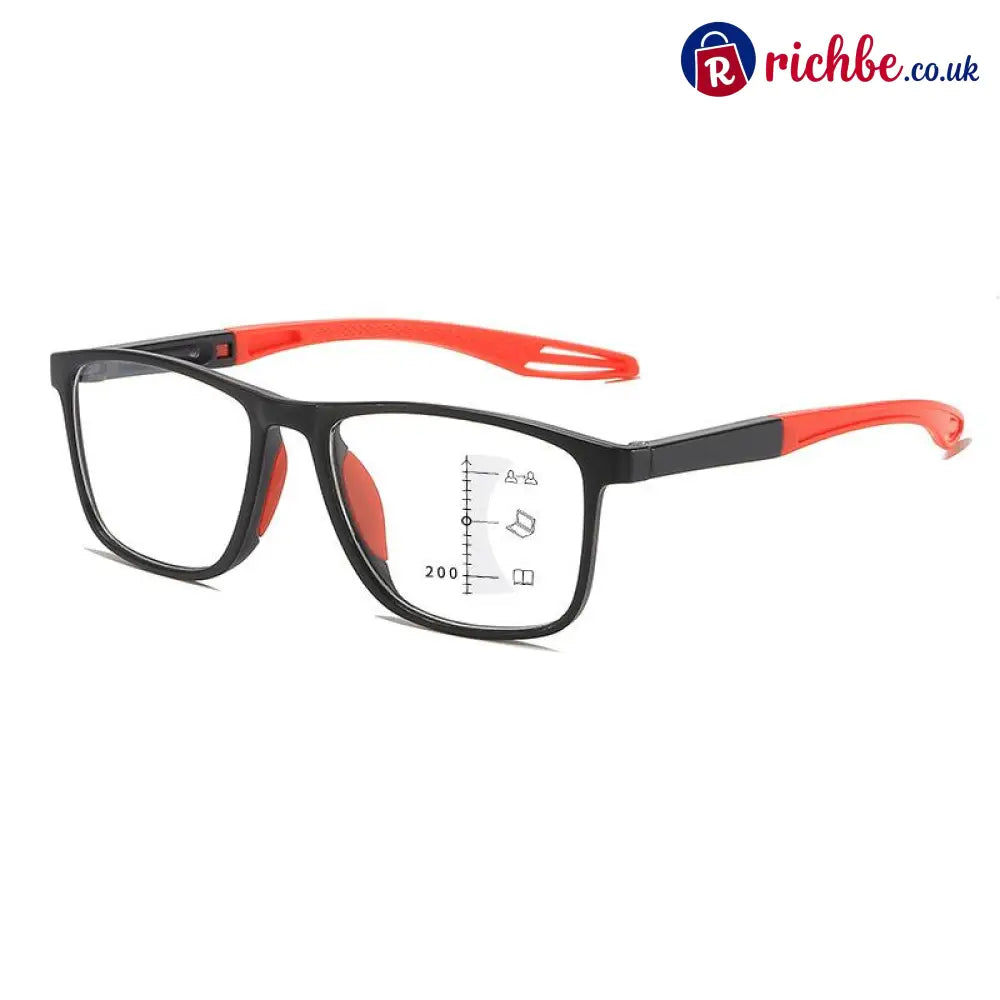 VisionSync Multifocal Glasses [Adaptive Technology] - Red / 18-33 years