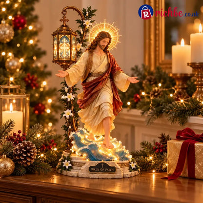 ✨Walk by Faith™ Illuminated Jesus Walking on Water Sculpture