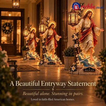 ✨✝️✨ Walk by Faith Jesus Reflection Light – Walking on Water Christian Decor