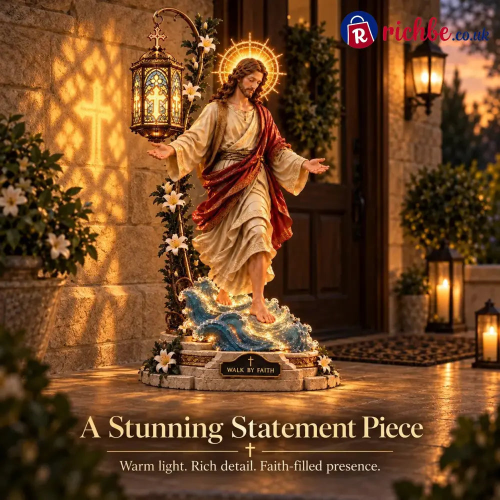 ✨✝️✨ Walk by Faith Jesus Reflection Light – Walking on Water Christian Decor