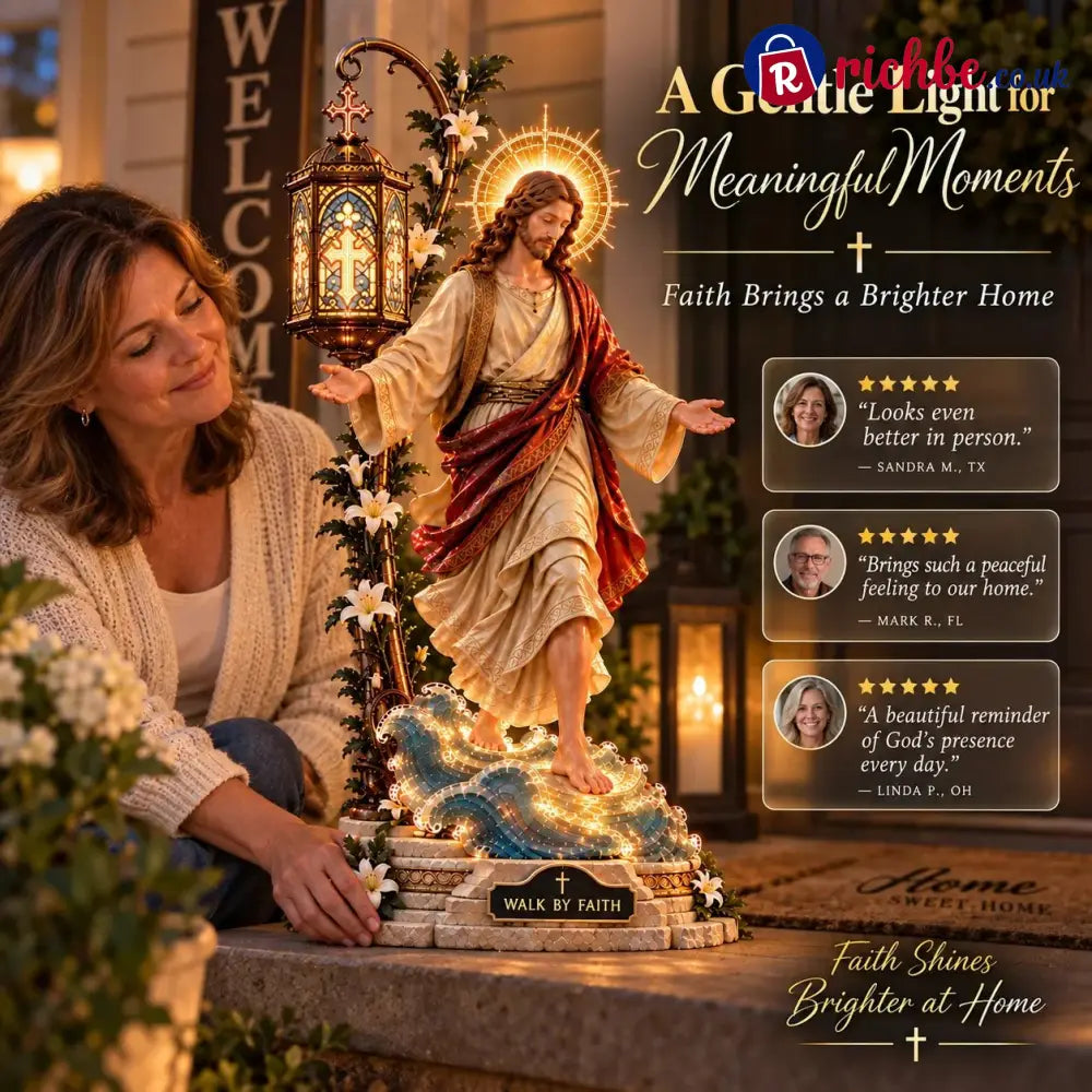 ✨✝️✨ Walk by Faith Jesus Reflection Light – Walking on Water Christian Decor