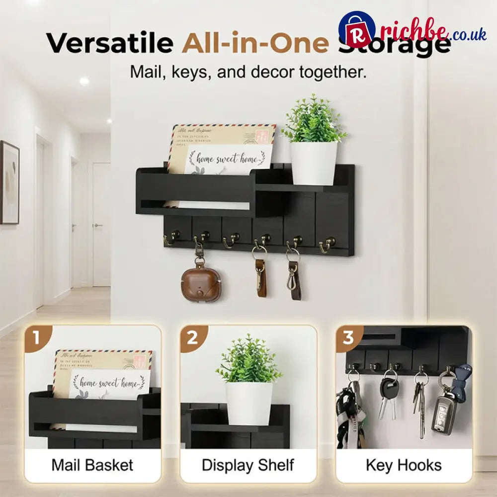 🎉 2026 Sale — Over 25 700 Sold!🔥 Wall‑Mounted Mail & Key Holder