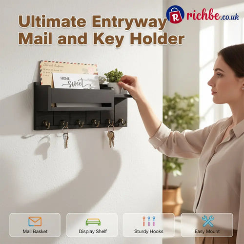 🎉 2026 Sale — Over 25 700 Sold!🔥 Wall‑Mounted Mail & Key Holder