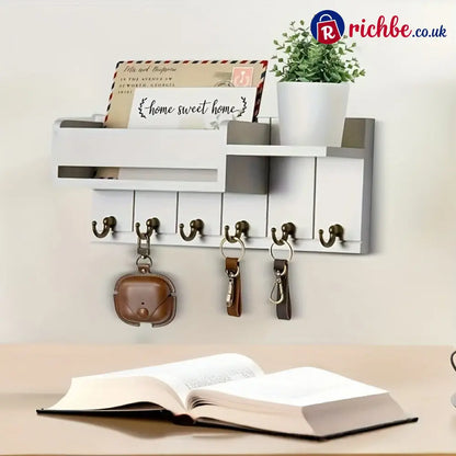 🔥 Wall‑Mounted Mail & Key Holder - White - Houseware & Kitchen