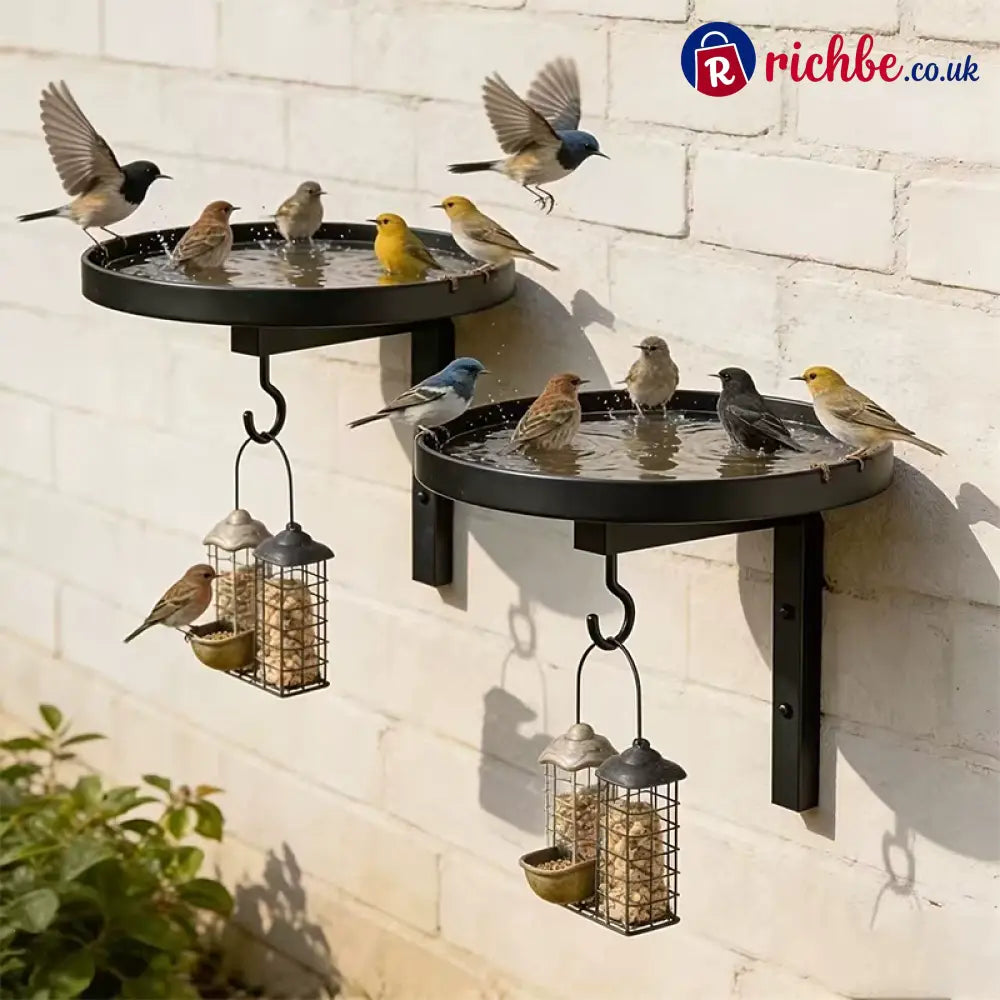 Wall-Mounted Metal Bird Bath – Antique Bronze Finish 🐦🛁🧱🏡 - Black / 🔥Bird Bath / BUY 1 - Housewares & Kitchen