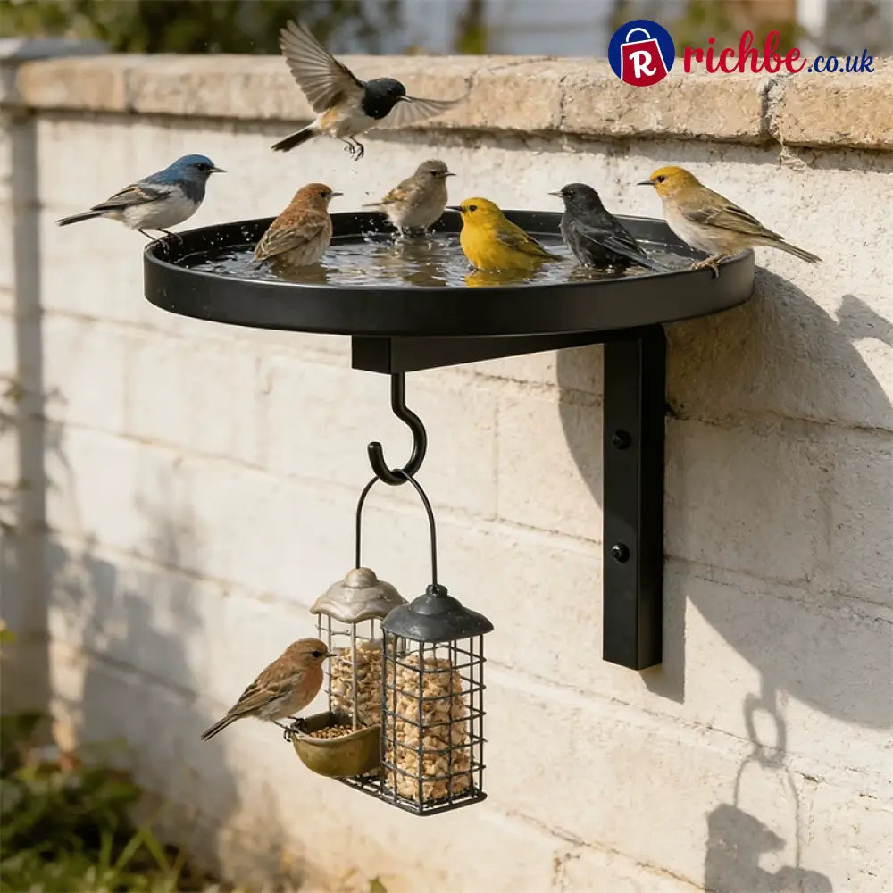 Wall-Mounted Metal Bird Bath – Antique Bronze Finish 🐦🛁🧱🏡 - Housewares & Kitchen