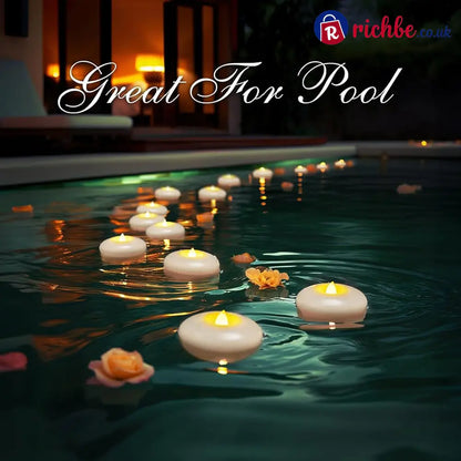 🕯️Water-Activated Flameless Floating LED Candles – Romantic Waterproof Glow for Any Occasion