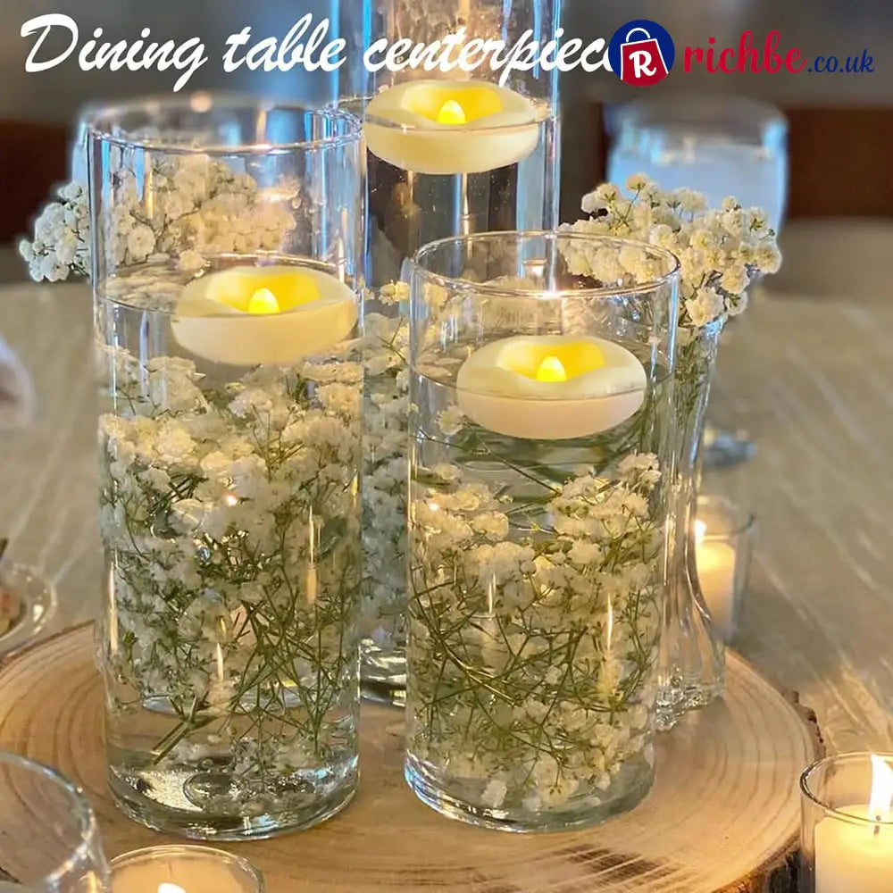 🕯️Water-Activated Flameless Floating LED Candles – Romantic Waterproof Glow for Any Occasion