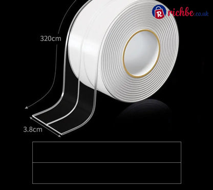 Waterproof Acrylic Caulk Tape – 2 Rolls Cuttable 10.5ft x 1.4in with Sealing Tool – For Bath Toilet Sink & Kitchen
