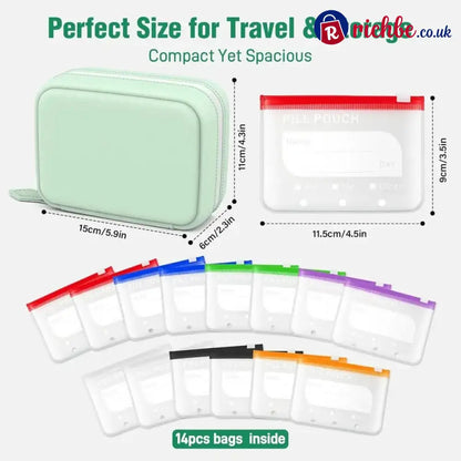 Waterproof Pill Pouch Set-14Pcs Bags Inside