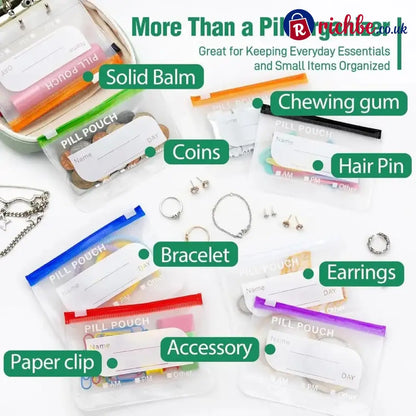 Waterproof Pill Pouch Set-14Pcs Bags Inside