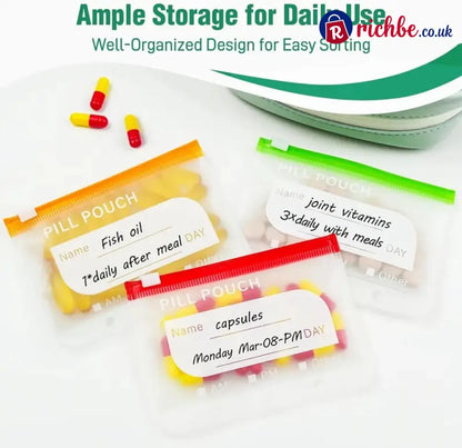 Waterproof Pill Pouch Set-14Pcs Bags Inside