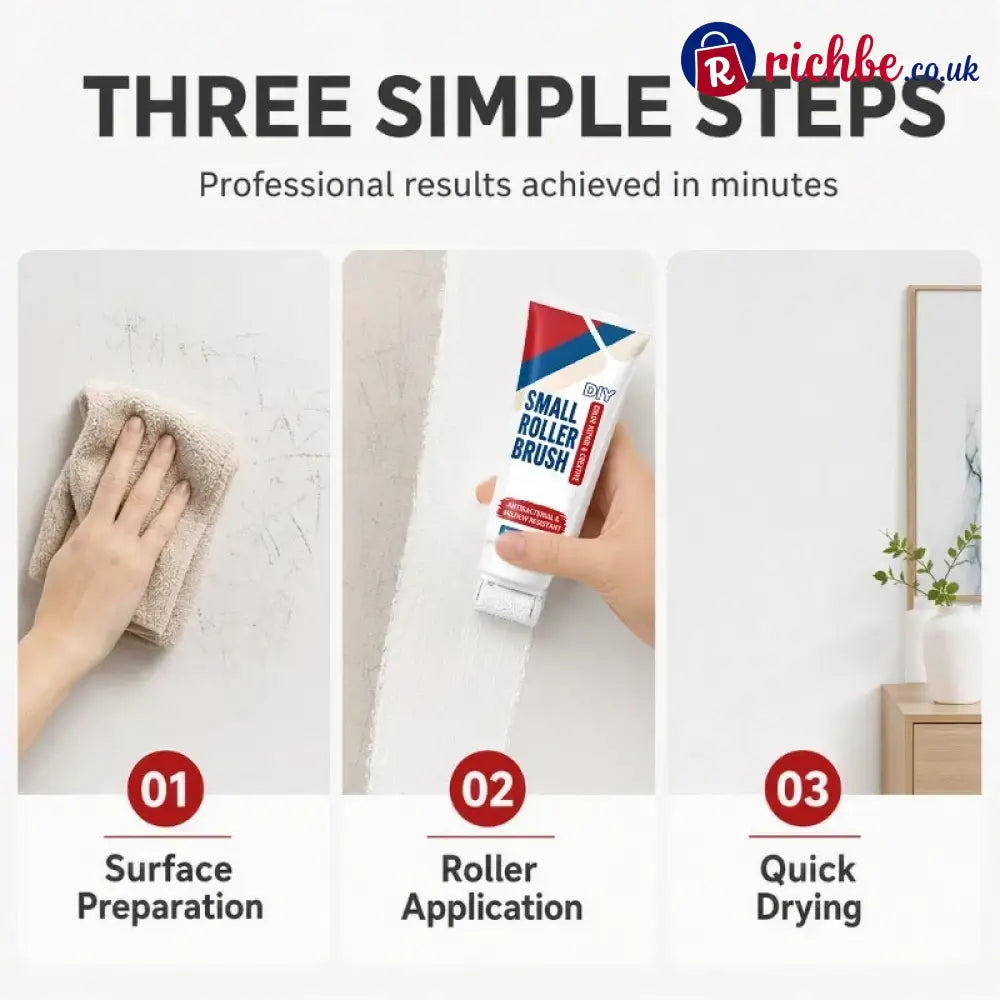 🧱🖌️✨Waterproof Wall Repair Paste with Integrated Small Roller Brush