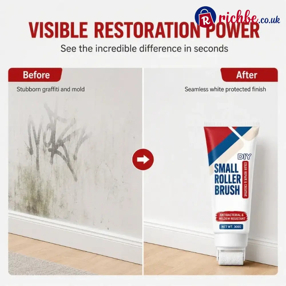 🧱🖌️✨Waterproof Wall Repair Paste with Integrated Small Roller Brush