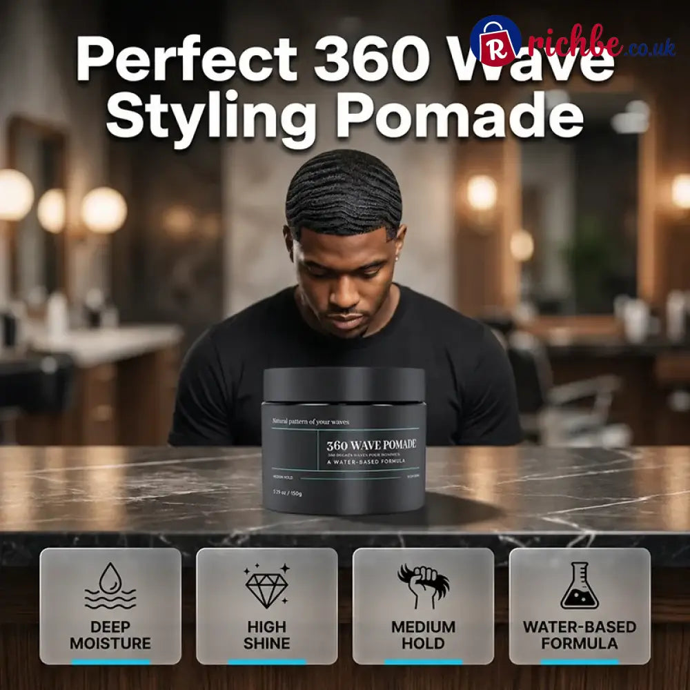 🌊💈✨Wave Pomade Medium Hold Water Based High Shine Hair Wax - 150g