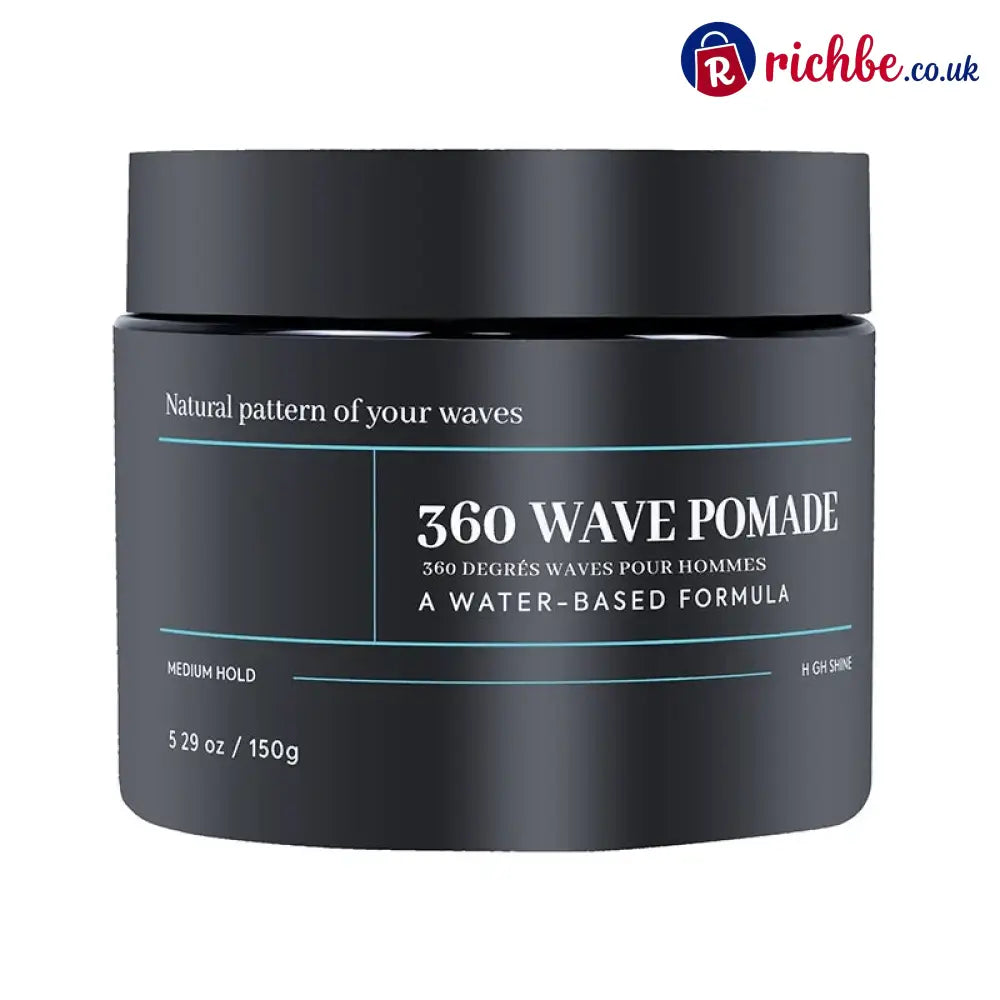🌊💈✨Wave Pomade Medium Hold Water Based High Shine Hair Wax - 150g