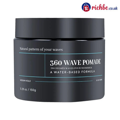 🌊💈✨Wave Pomade Medium Hold Water Based High Shine Hair Wax - 150g