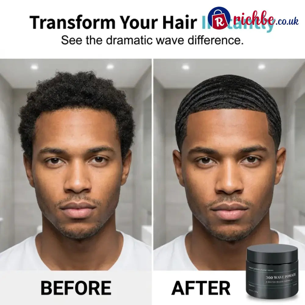 🌊💈✨Wave Pomade Medium Hold Water Based High Shine Hair Wax - 150g
