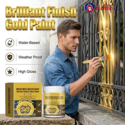 Weather Resistant Water-Based Gold Paint