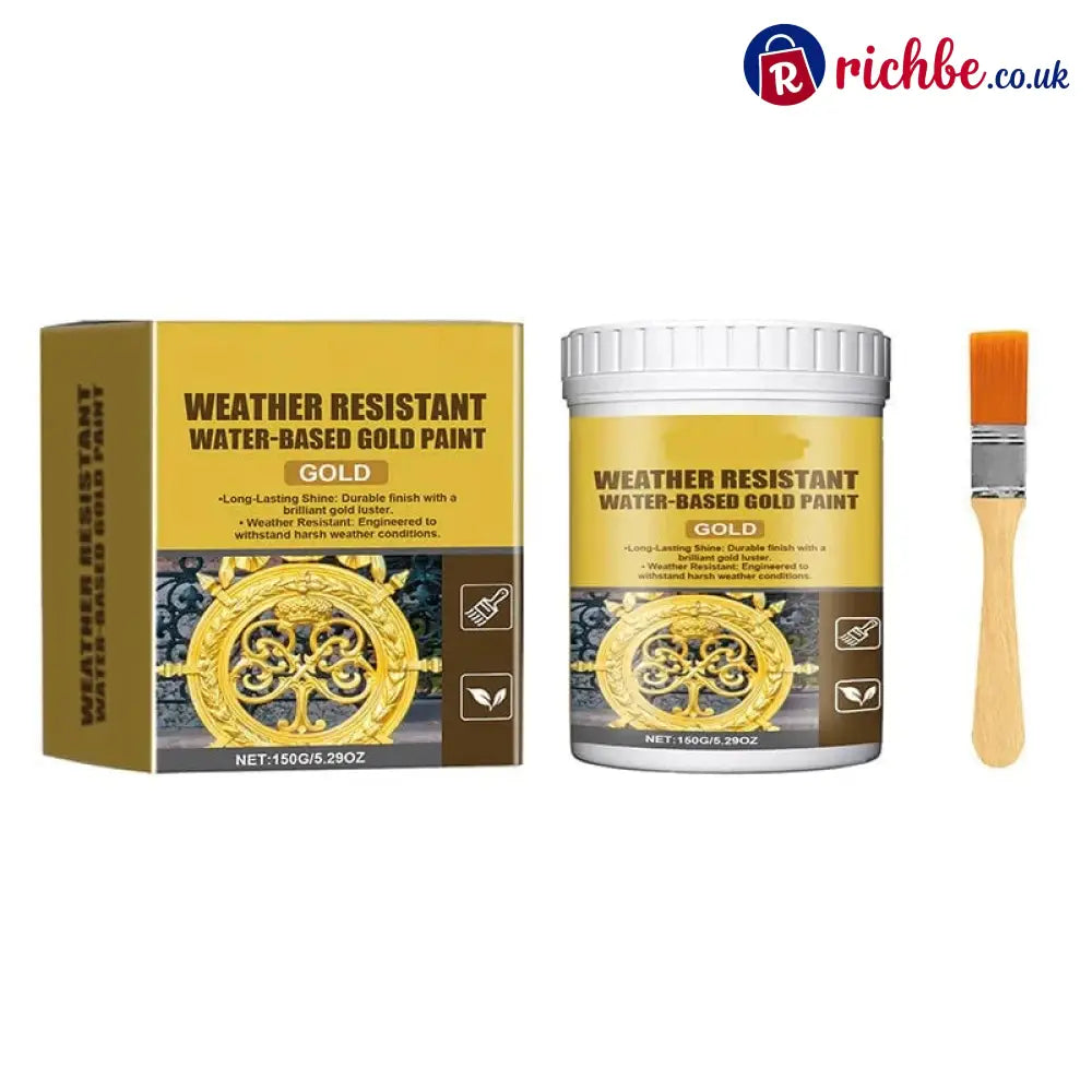 Weather Resistant Water-Based Gold Paint - Gold / 1PC