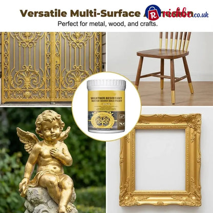 Weather Resistant Water-Based Gold Paint