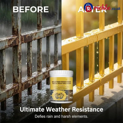 Weather Resistant Water-Based Gold Paint
