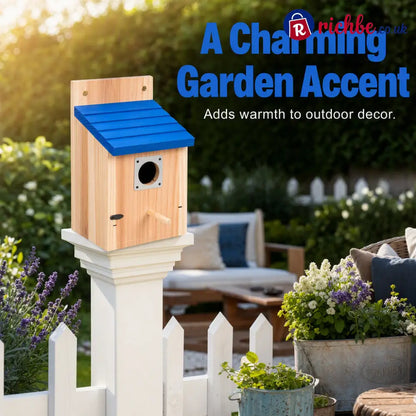 Weatherproof Outdoor Wooden Birdhouse - Wood Grain - Houseware & Kitchen