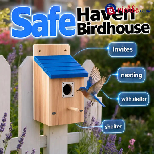 Weatherproof Outdoor Wooden Birdhouse - Wood Grain - Houseware & Kitchen