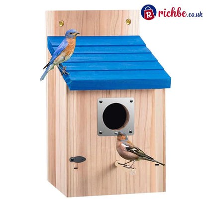 Weatherproof Outdoor Wooden Birdhouse - Wood Grain - Houseware & Kitchen