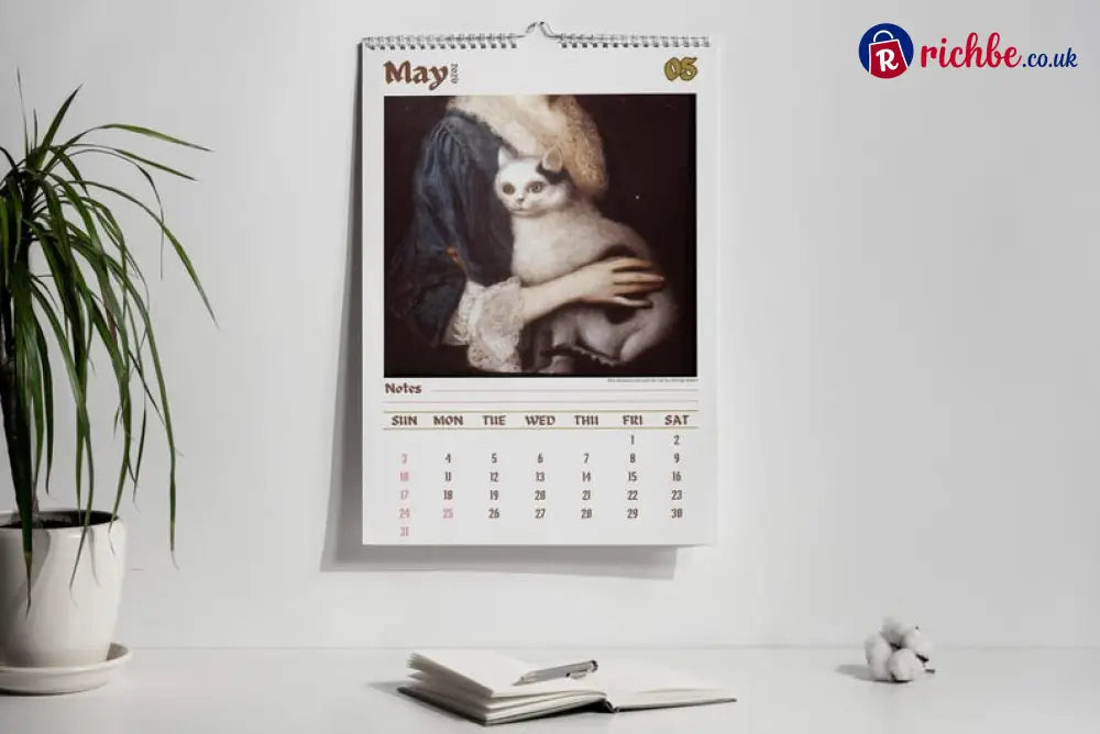 Weird cats in renaissance 2026 Wall Calendar