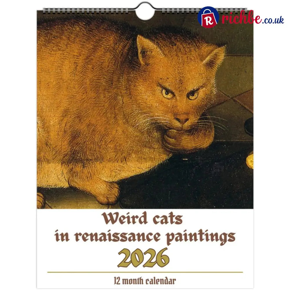 Weird cats in renaissance 2026 Wall Calendar