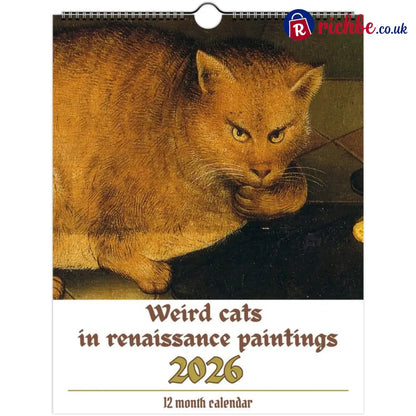Weird cats in renaissance 2026 Wall Calendar