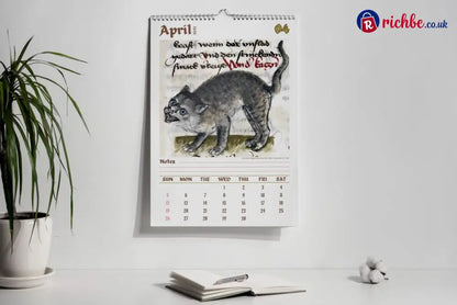 Weird cats in renaissance 2026 Wall Calendar