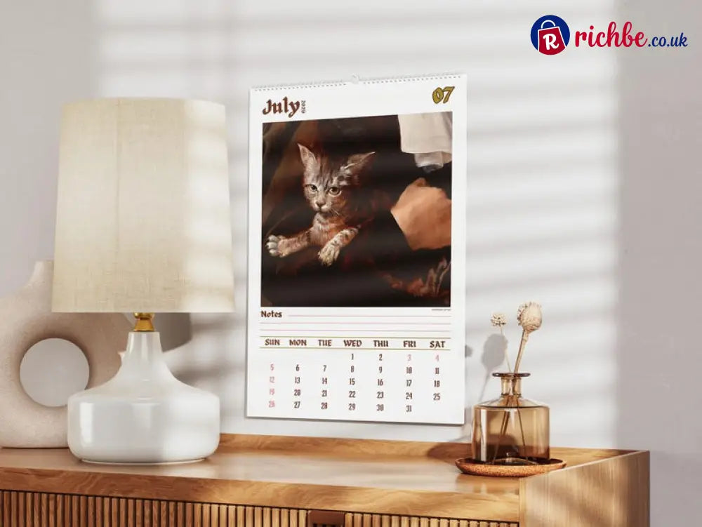 Weird cats in renaissance 2026 Wall Calendar