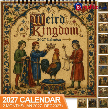 👑Weird Kingdom 2027 Wall Calendar – 12 Months of Curious Portraits & Whimsical Moments - All Collections