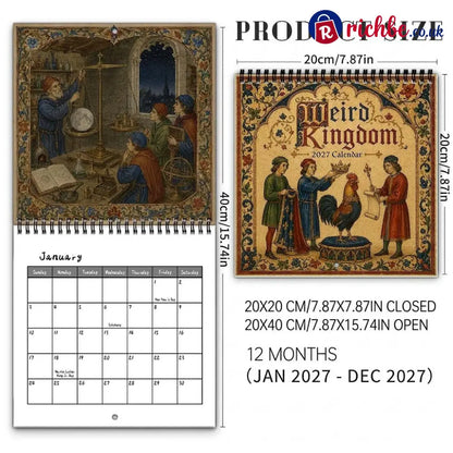 👑Weird Kingdom 2027 Wall Calendar – 12 Months of Curious Portraits & Whimsical Moments - All Collections