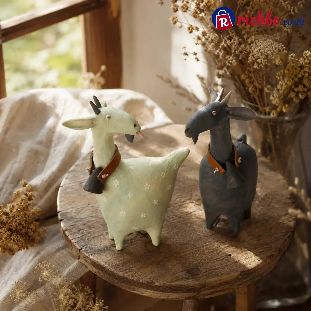 🐾Whimsical Farmhouse Goat Figurines