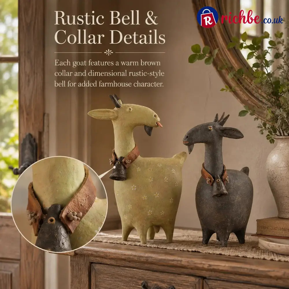 🐏🐾Whimsical Farmhouse Goat Figurines