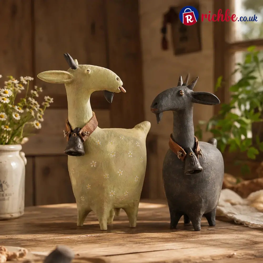 🐏🐾Whimsical Farmhouse Goat Figurines