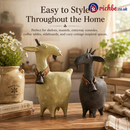🐾Whimsical Farmhouse Goat Figurines