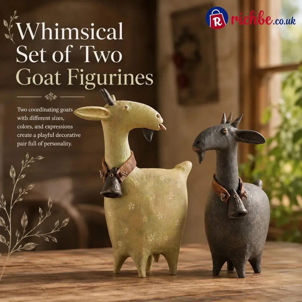 🐏🐾Whimsical Farmhouse Goat Figurines