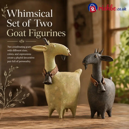 🐏🐾Whimsical Farmhouse Goat Figurines