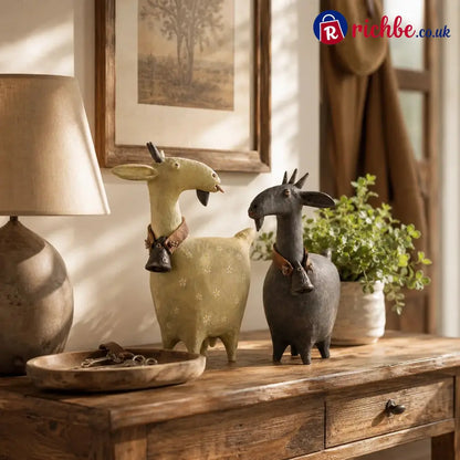 🐏🐾Whimsical Farmhouse Goat Figurines