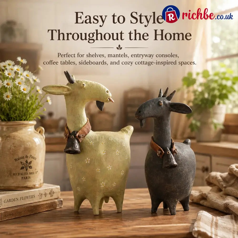 🐏🐾Whimsical Farmhouse Goat Figurines