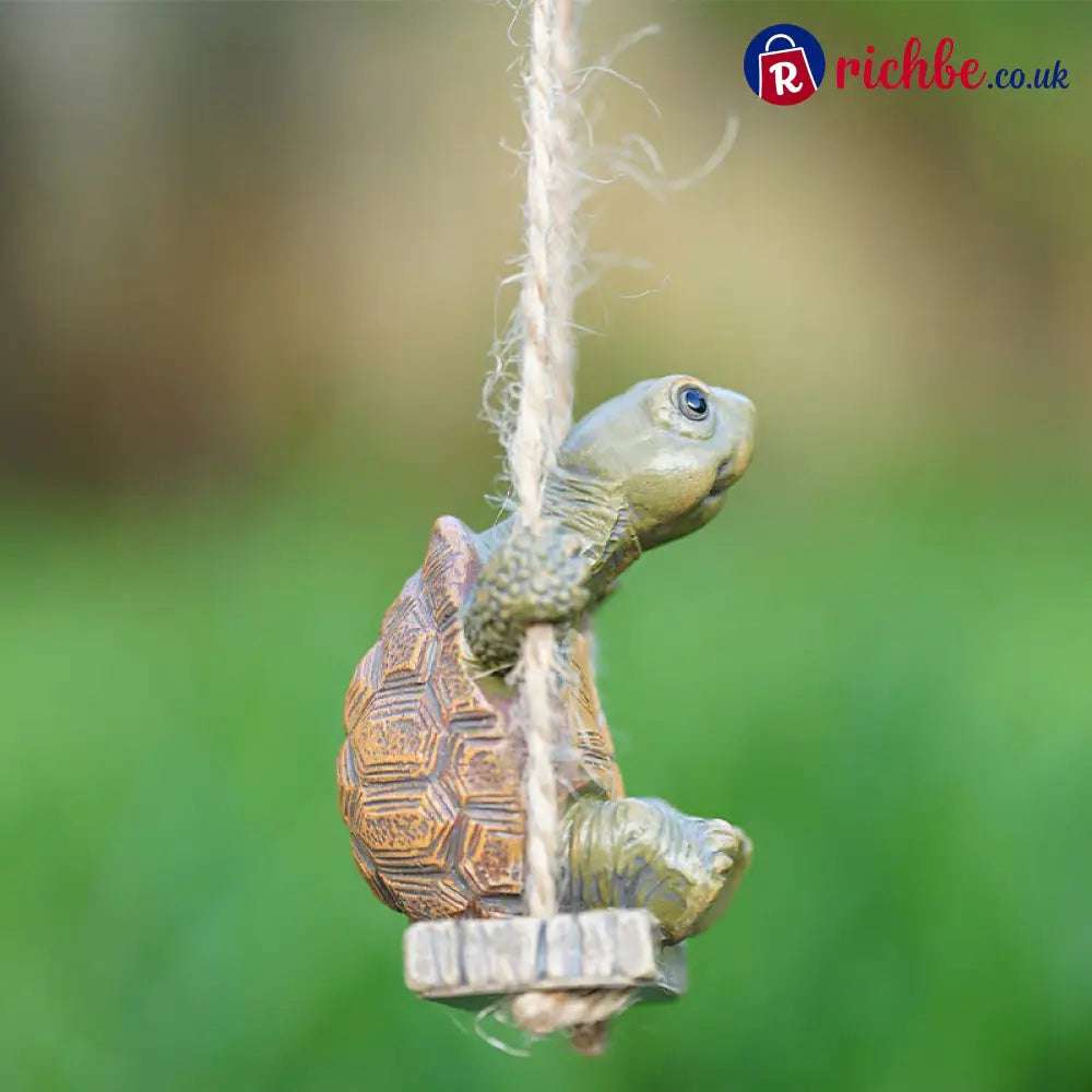 Whimsical Turtle Swing Decor – A Charming Hanging Ornament for Garden Patio & Indoor Spaces 🌿✨ - Hot sale