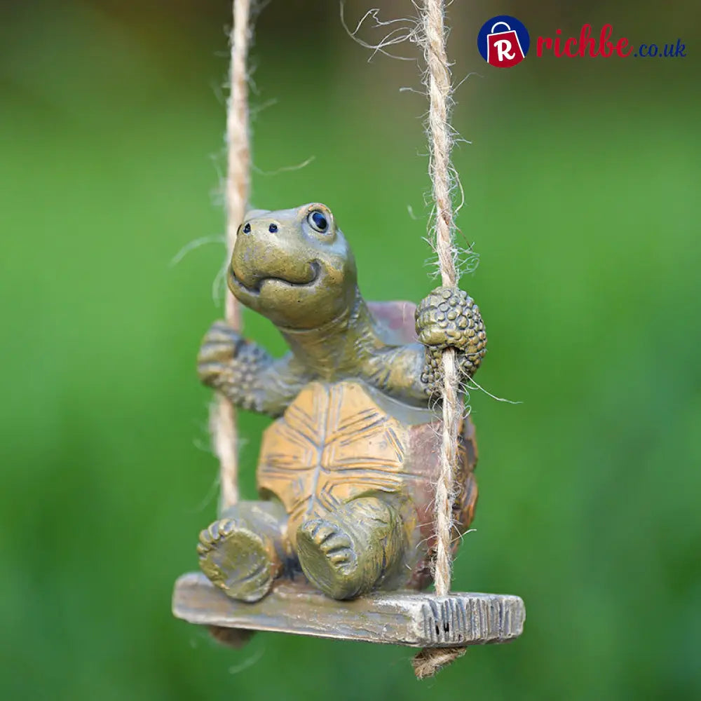 Whimsical Turtle Swing Decor – A Charming Hanging Ornament for Garden Patio & Indoor Spaces 🌿✨ - Hot sale